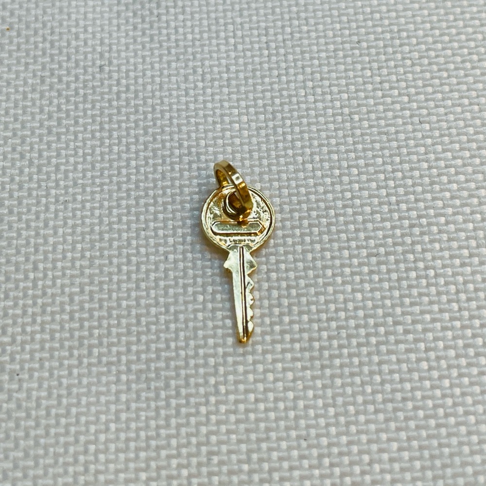 Mini 14K Yellow Gold Key Charm Pendant